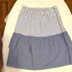 Striped Blue and White Skirt J . Crew